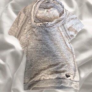 Roxy Heather Gray Short Sleeve Top